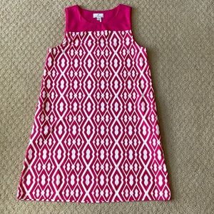 Jude Connally Molly Pink and White Sleeveless shift with pockets